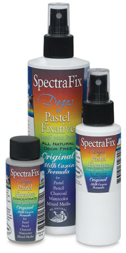 Find out what the fixative spray is used for
