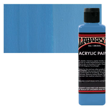 Alpha6 Alphakrylic Acrylic Paint - Light Blue, 8 oz (swatch and bottle)