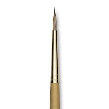 Open in modal - Princeton Synthetic Mongoose Brush - Round, Long Handle, Size 4 close up
