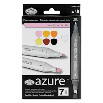 Open in modal - Royal & Langnickel Azure Dual Tip Markers - Set of 7, Complexion Colors, front of the packaging