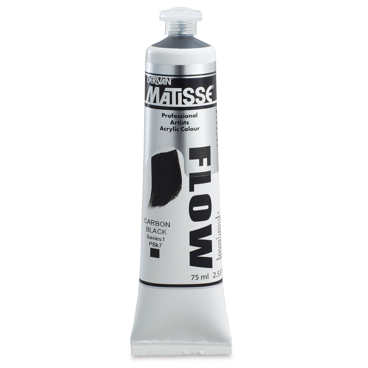Matisse Flow Acrylic Paint Carbon Black 75 Ml Blick Art Materials