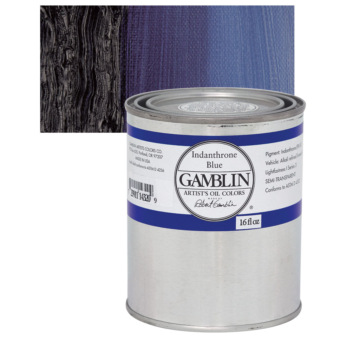 Gamblin Artist&s Oil Color - Asphaltum, 8 oz Can