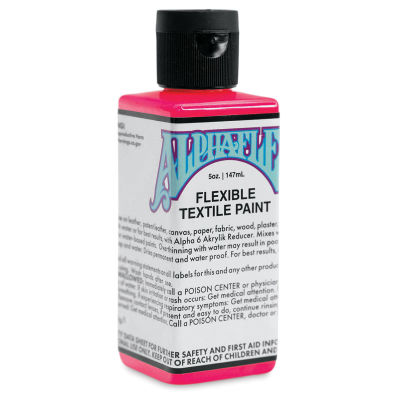 Alpha6 AlphaFlex Textile and Leather Paint - Electroshock Pink, 147 ml, Bottle