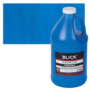 Open in modal - Blick Premium Grade Tempera - Primary Blue, Half Gallon and swatch