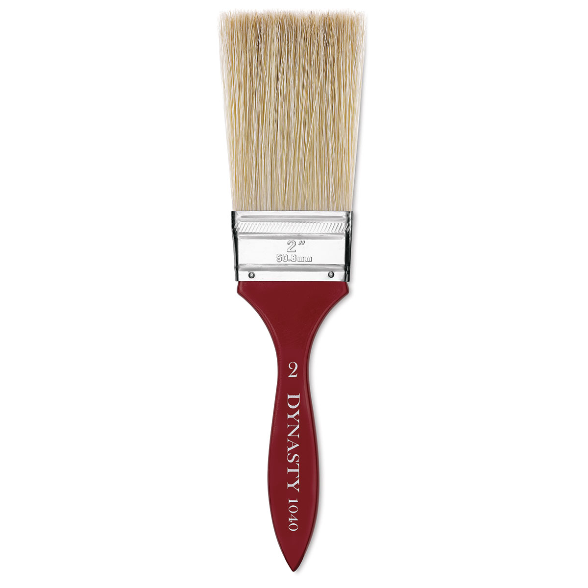 Dynasty Red-Letter Black Bristle Brush - Oval Sash, Long Handle, Size 6