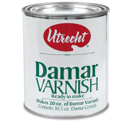 Utrecht Oil Varnishes - Front of 10 oz Damar Varnish can shown