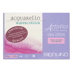 Fabriano Artistico Enhanced Watercolor Block - Extra White, Hot Press, 7" x 10"