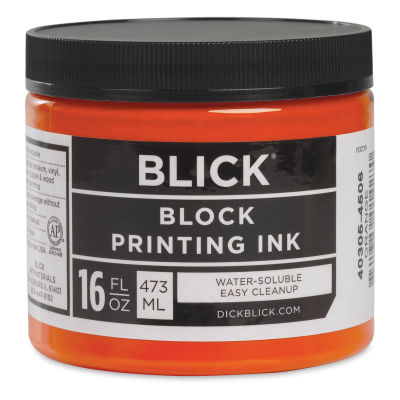 Blick Water-Soluble Block Printing Ink - Orange, 16 oz