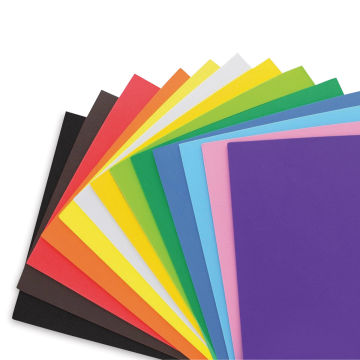Essentials by Leisure Arts Foam Sheets - Assorted Colors, 9" x 12", Package of 15 (Out of packaging)