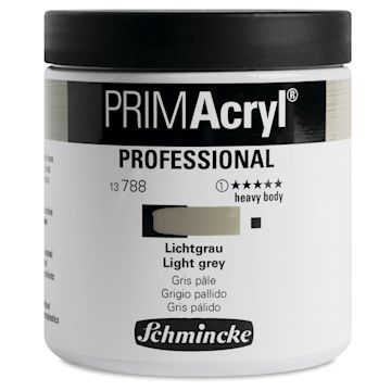 Open in modal - Schmincke Primacryl Professional Acrylic Paint - Light Grey, 237 ml Jar