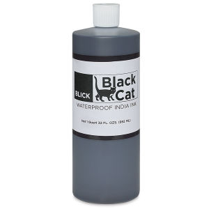 Blick Black Cat Waterproof India Ink - Quart