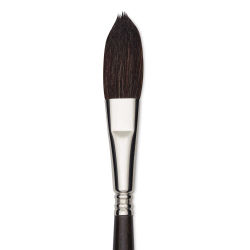 Escoda Ultimo Synthetic Squirrel Brush - Flat, Size 1/2" (close-up)