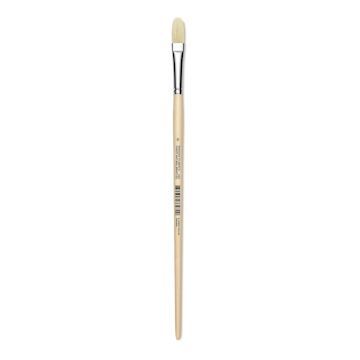 Open in modal - Utrecht Rhenish Pure Hog Bristle Brush - Filbert, Size 8, Long Handle