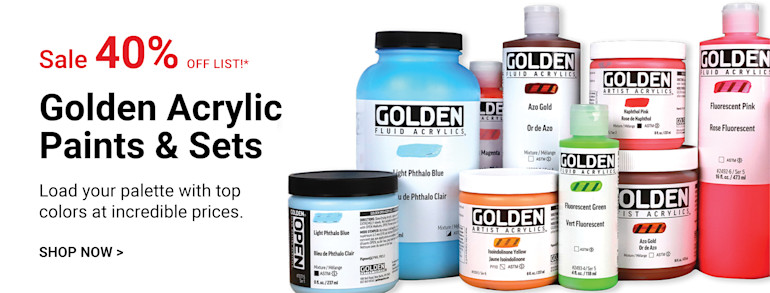Sale 40% off list. Golden Acrylic Paints and Sets. Load your palette with top colors at incredible prices. Shop now.