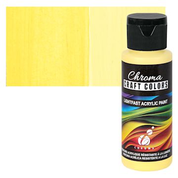 Open in modal - Chroma Craft Colors Acrylic Paint - Salted Butter, swatch and bottle