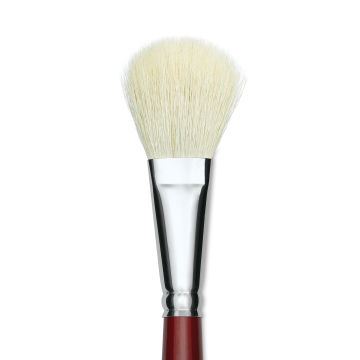 Silver Mop Short Handle White Oval Brush 3/4in