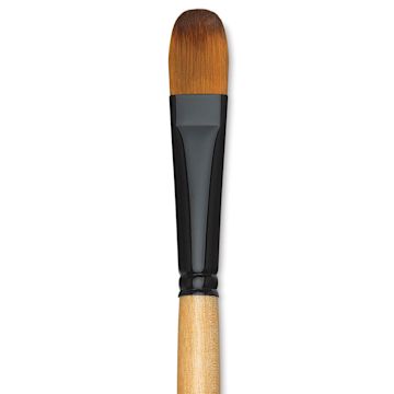 Open in modal - Dynasty Black Gold Brush - Filbert, Long Handle, Size 10 close up
