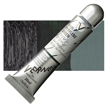 Open in modal - Holbein Vernét Superior Artists' Oil Paint - Perylene Green, 20 ml tube and swatch