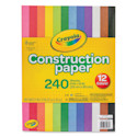 Crayola Construction Paper - 9" x 12", 12 Assorted Colors, Pkg of 240