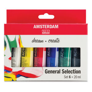 Amsterdam Standard Series Acrylics - Set of 6 colors, 20 ml tubes (In packaging)