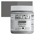 Golden SoFlat Matte Acrylic Paint - N5 Neutral Gray, 118 ml, Jar