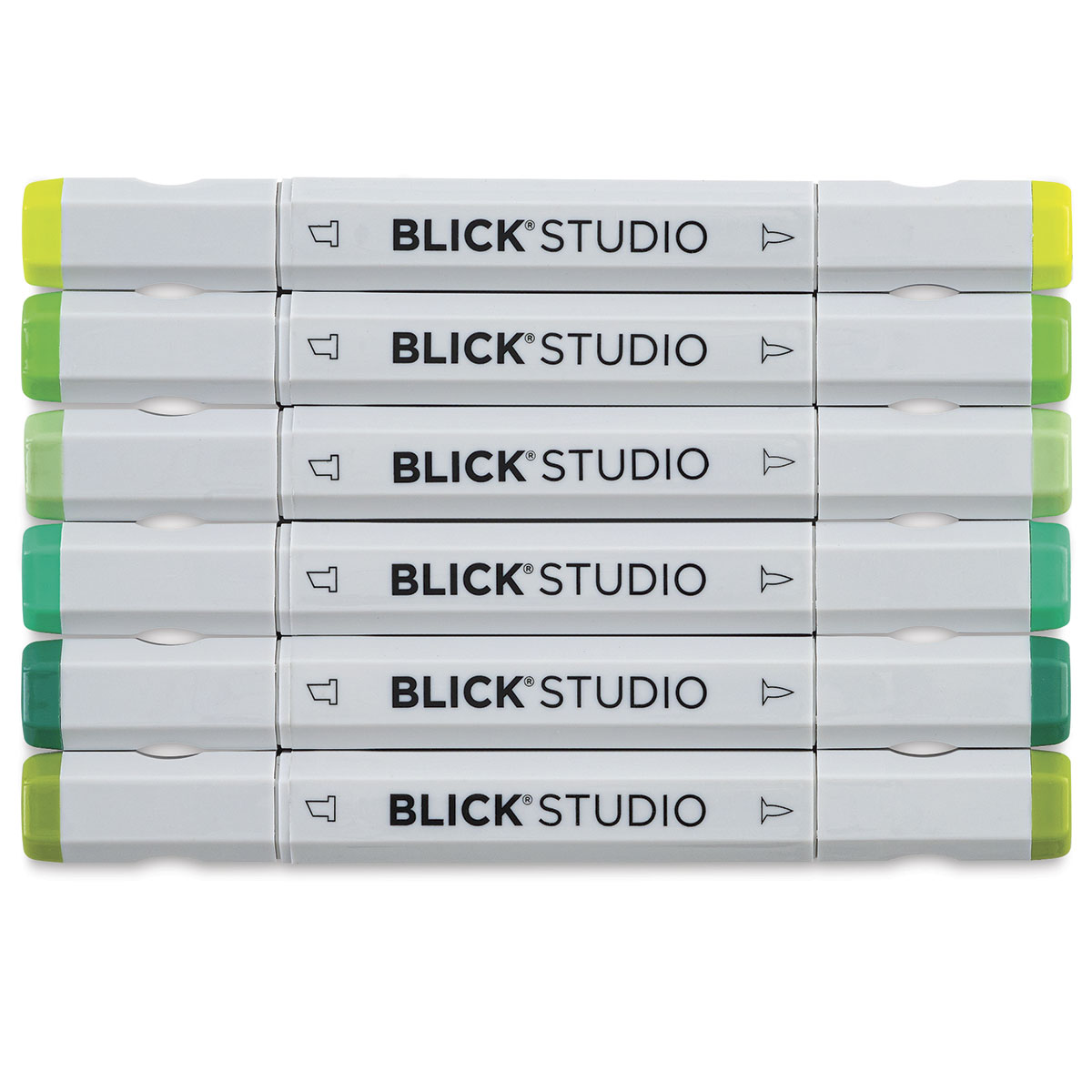 Blick Studio Brush Markers - Assorted Colors, Set of 6