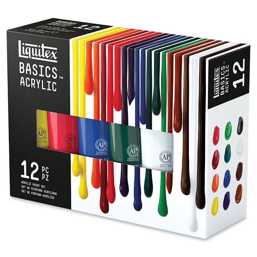 Liquitex Basics Acrylic Set Set of 12, 4 oz, Tubes BLICK Art Materials