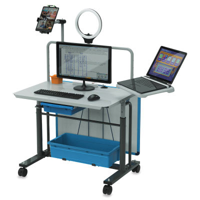 Copernicus Premium Mobile Tech Station (Shown at desk height, Electronics not included)