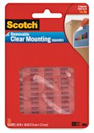 Scotch Removable Clear Mounting Squares