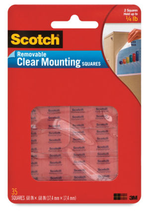 Removable Clear Mounting Squares, Package of 35