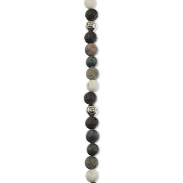 Open in modal - John Bead Solar System Glass Bead Strand - Earth, 8 mm Dia.