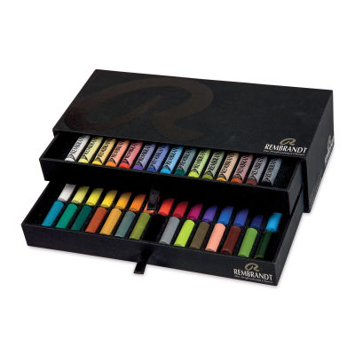 Rembrandt Soft Pastel Set - Luxe Set of 45, Assorted Colors, 15 Full Sticks and 30 Half Sticks