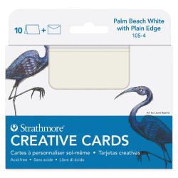 Strathmore Announcement Cards and Envelopes - Palm Beach White (No Deckle), Box of 10 (front of package)