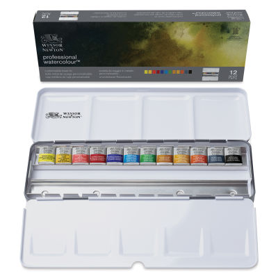Winsor & Newton Professional Watercolor – Exclusively Ours, Customizable Travel Tin, Set of 12 (Set contents)