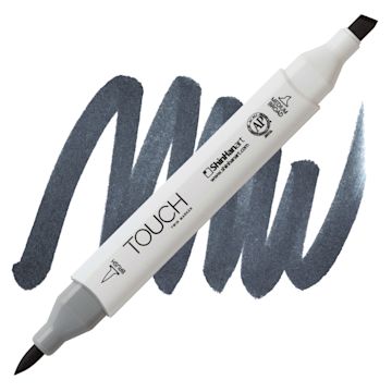 Open in modal - ShinHan Touch Twin Brush Marker - Cool Grey 9 GC9 marker and swatch