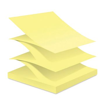 Open in modal - Post-it Recycled Super Sticky Pop-Up Notes - Canary Yellow, single note accordion