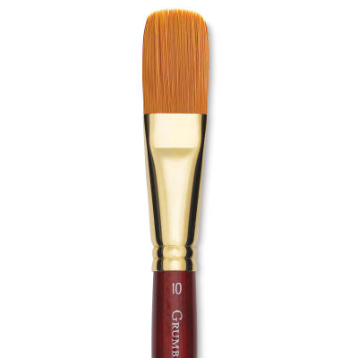 Grumbacher Goldenedge Brush - Filbert, Short Handle, Size 10