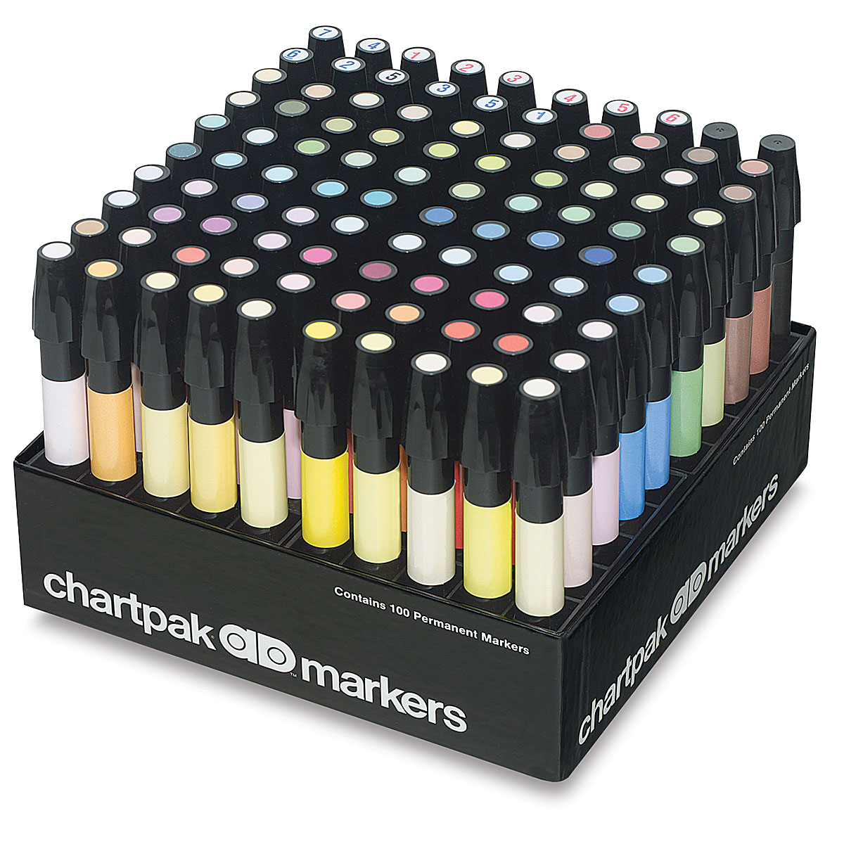 Chartpak Ad Marker Set - Cool Grays, Set of 12