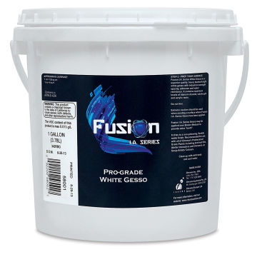 Chroma Fusion I.A. Series Pro-Grade Gesso - Front view of Gallon Bucket
