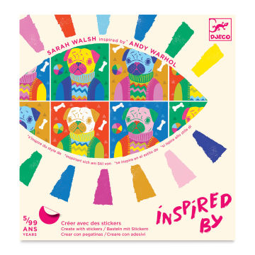 Djeco Inspired By Totally Pop Create with Stickers Kit (Front of package)