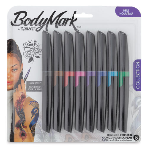 BIC Temporary Tattoo Body Marker Henna Vibes 3 Markers w/ 3