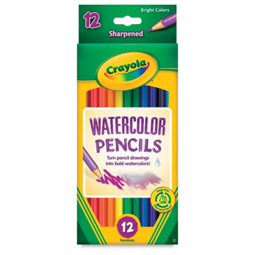 Crayola Watercolor Pencils - Assorted Colors, Set of 12, front of the packaging