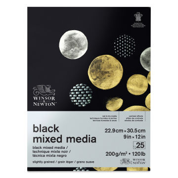 Winsor & Newton Black Mixed Media Pad - 9" x 12"