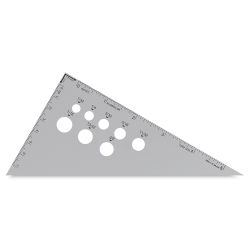 Aluminum Triangles 30/60 Degree 6"  Front View