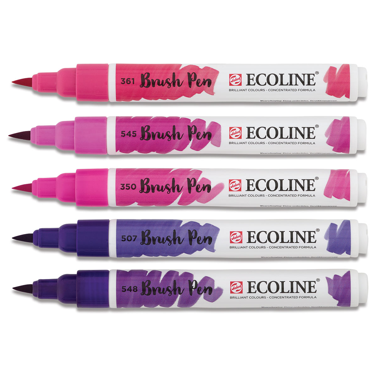 5-Color Violet Ecoline Brush Pen Set