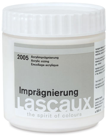 Lascaux Acrylic Sizing - Front of 500 ml jar
