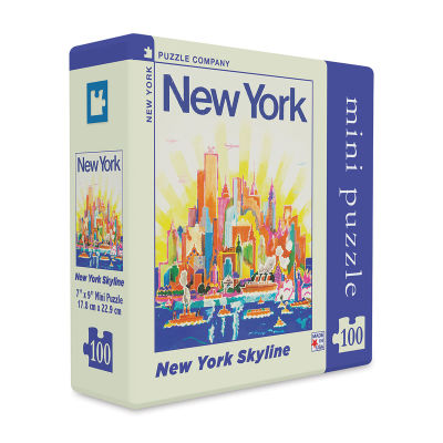 Mini Travel Poster 100 Piece Puzzle - New York Skyline (box)
