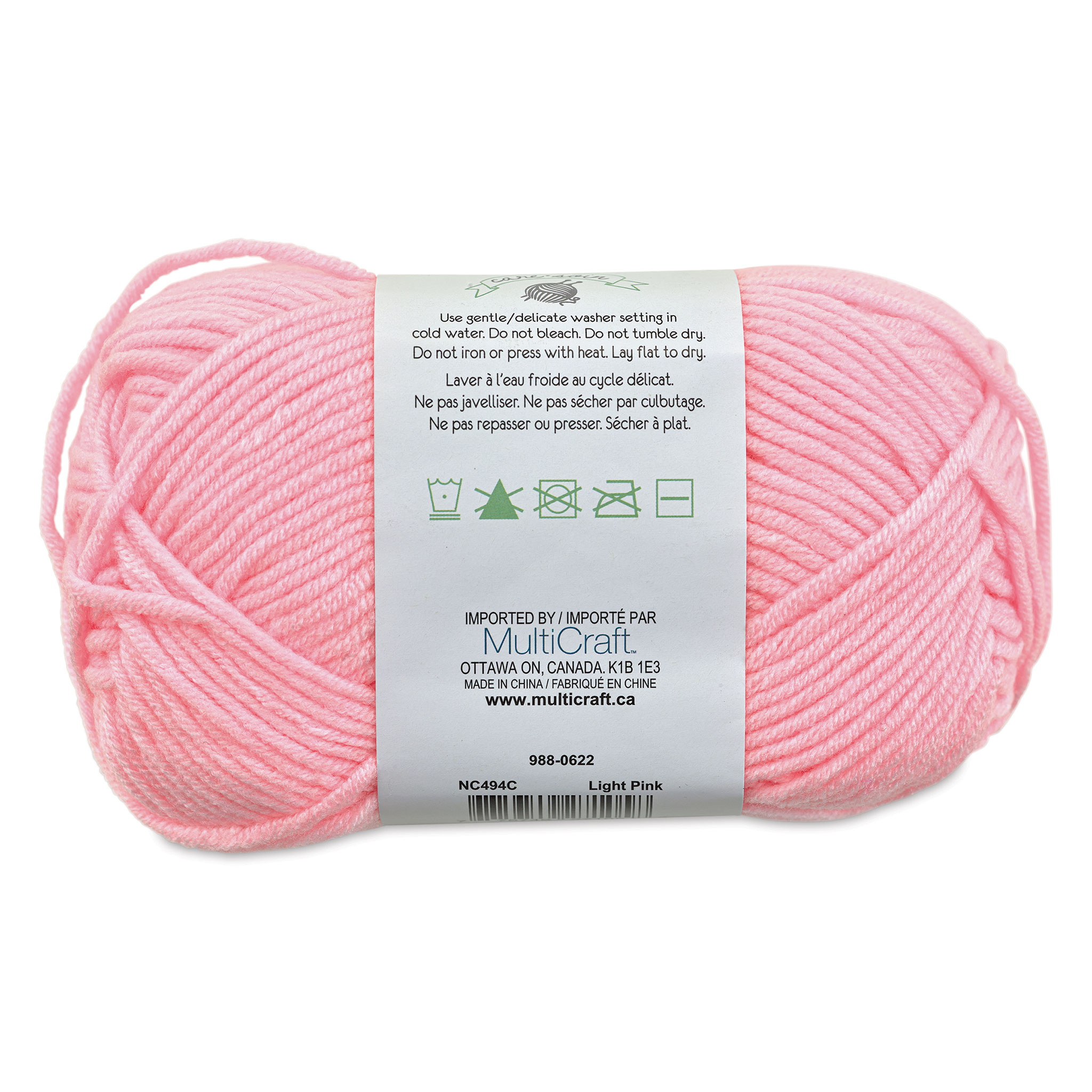 Needle Crafters Milk Cotton Yarn - Light Pink, 87 yds