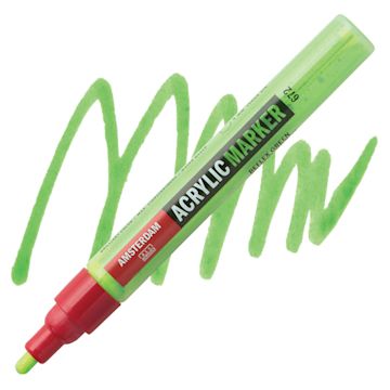 Open in modal - Amsterdam Acrylic Marker - Reflex Green, 4 mm marker and swatch