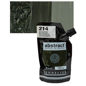 Sennelier Abstract Acrylic - Burnt Earth Green, 120 ml pouch